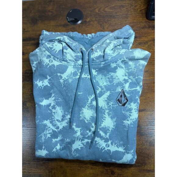 Volcom Sweatshirt Adult Large Blue Hoodie Surf Skateboarding Sweater Tie-Dye - Picture 6 of 6